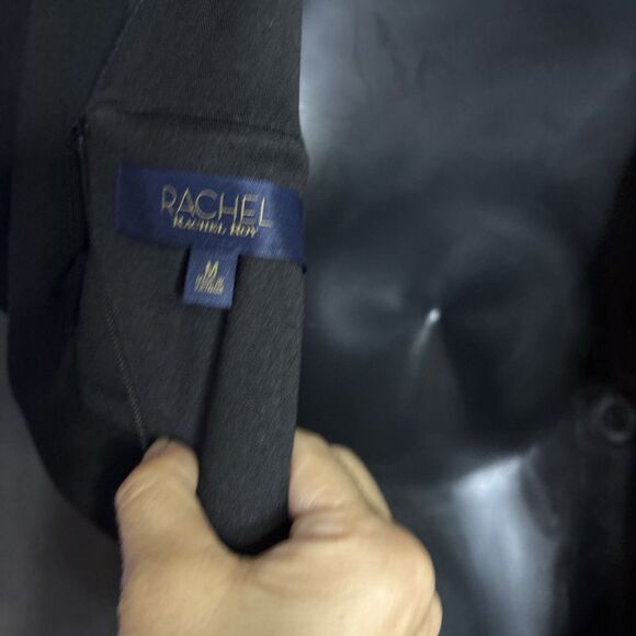 RACHEL Rachel Roy Cold Shoulder Ruffle Halter Dress Black Size M NEW - Picture 3 of 11